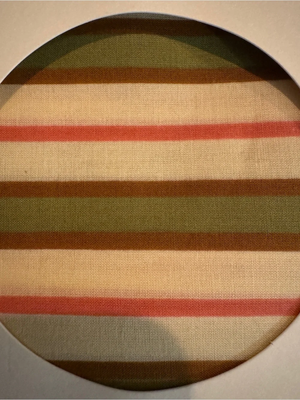 Sezane Striped Foulard in Cream, Olive, Pink, Brown